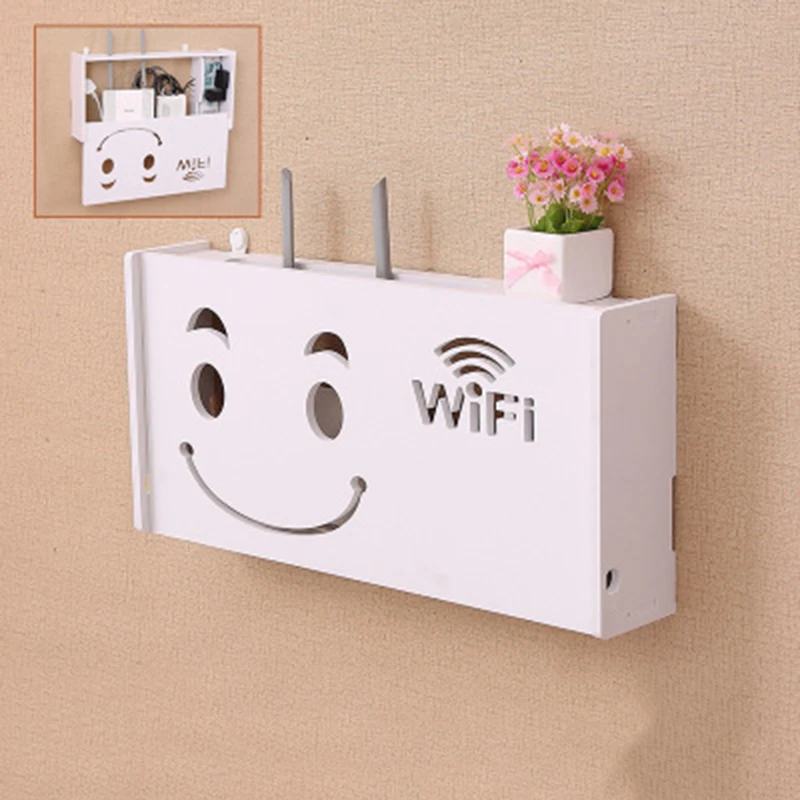 Беспроводной Wi Fi маршрутизатор Коробка Для Хранения ПВХ настенная полка