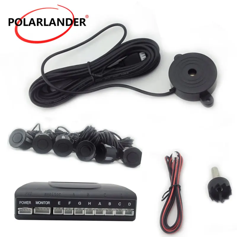 

Indicator Probe 12V Radar Detector System Kit BEBE sound Alarm Monitor Auto Reverse Car Parking Sensor 6 Sensors