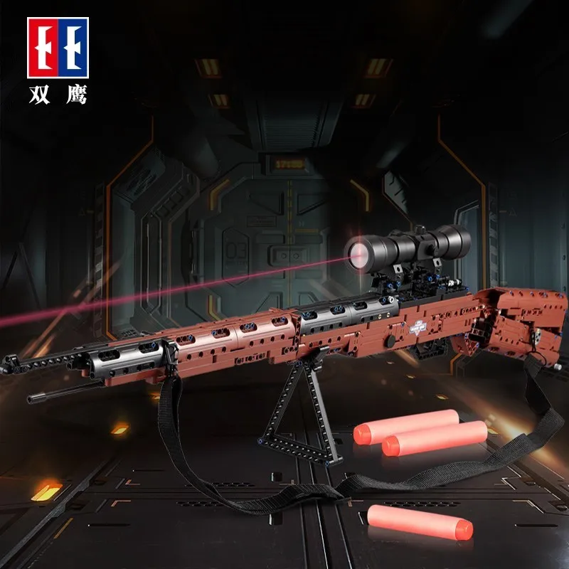 Двойной E Rifle большой размер 98K электрический пистолет игрушки строительные блоки