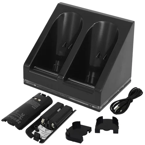 Станция зарядная OSTENT + 2 аккумулятора для пульта ДУ Nintendo Wii|battery ag10|packing pouchbattery grip for