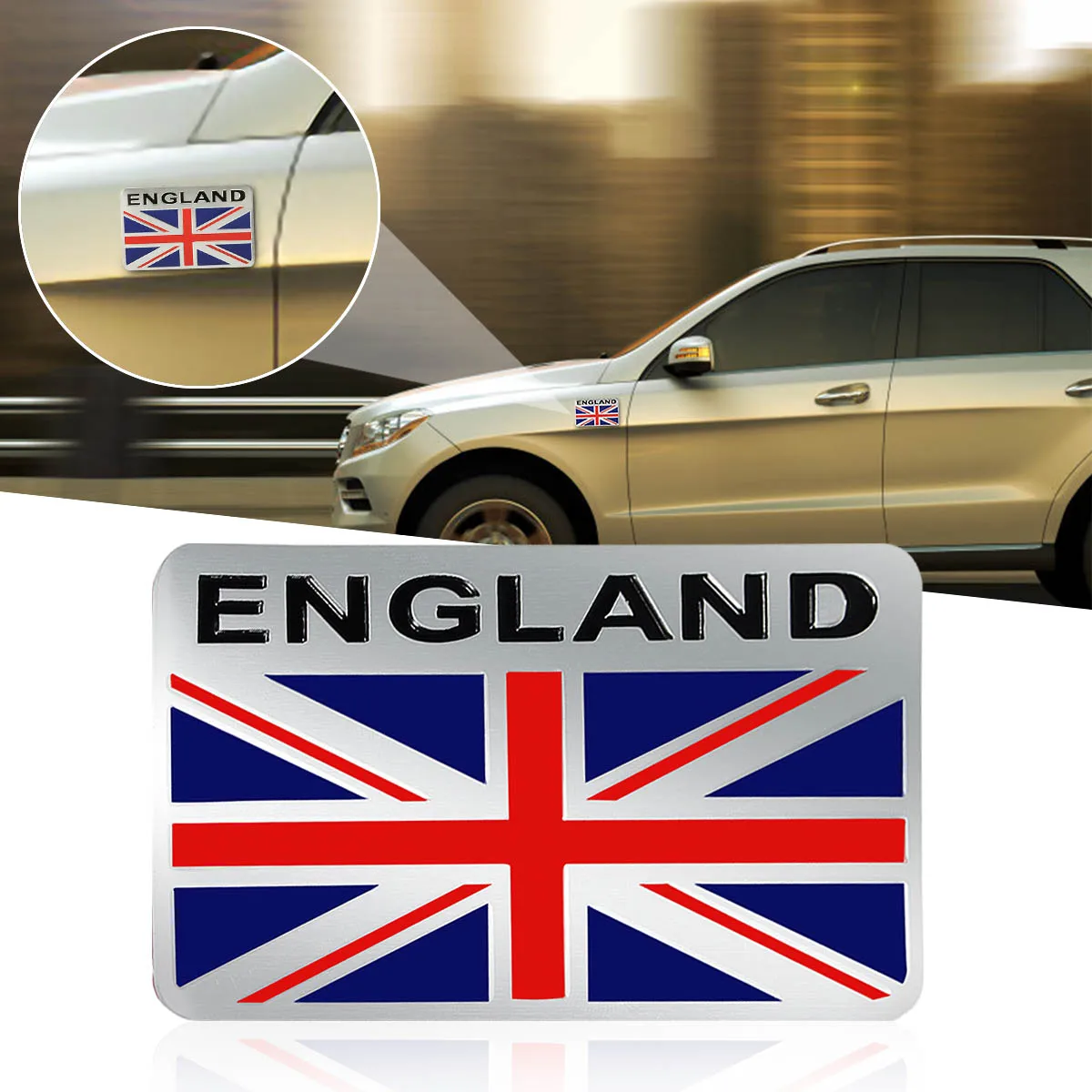 Серебряная ГБ английская эмблема знак наклейка Декор для автомобиля грузовика