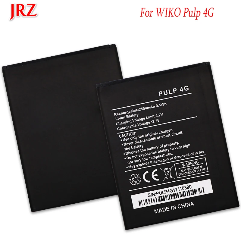 JRZ 3 7 V 2500mAh Высококачественная батарея для WIKO Pulp 4G сменные батареи телефона Bateria |
