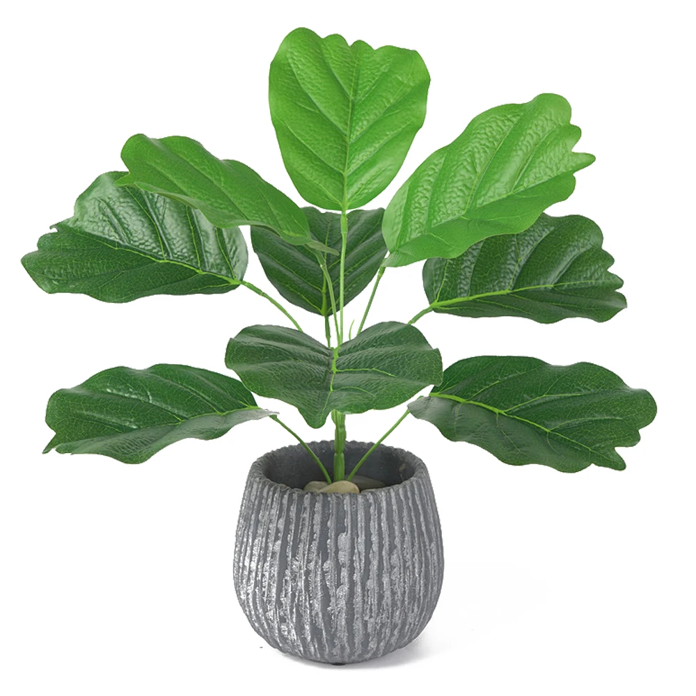 42 см искусственный банан листья искусственные зеленые горшечные растения