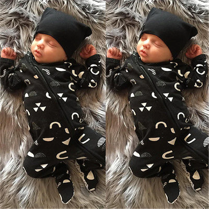 

CANIS 2019 New Newborn Baby Kids Boys Girls Clothes Warm Jumpsuit Romper Cotton Baby Boy Zipper Clothes Outfits Set 0-18M