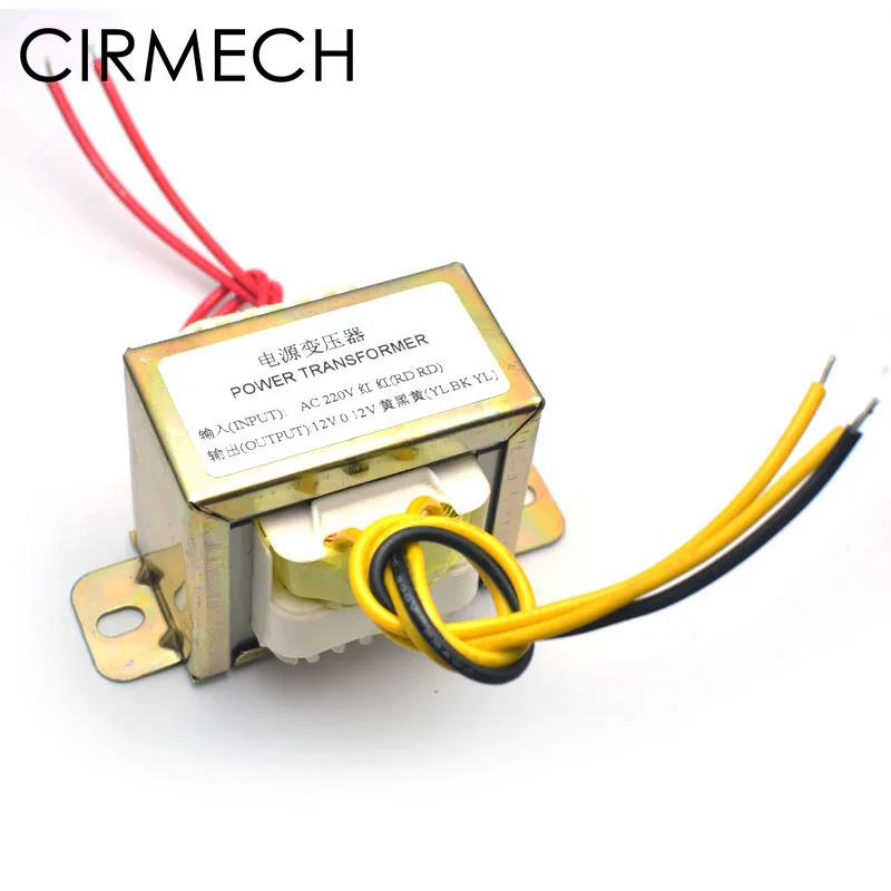 CIRMECH Dual ac 12 в 30 Вт квадратный EI трансформатор для предусилителя усилитель тон доска использовать 110 В 220 В опционально
