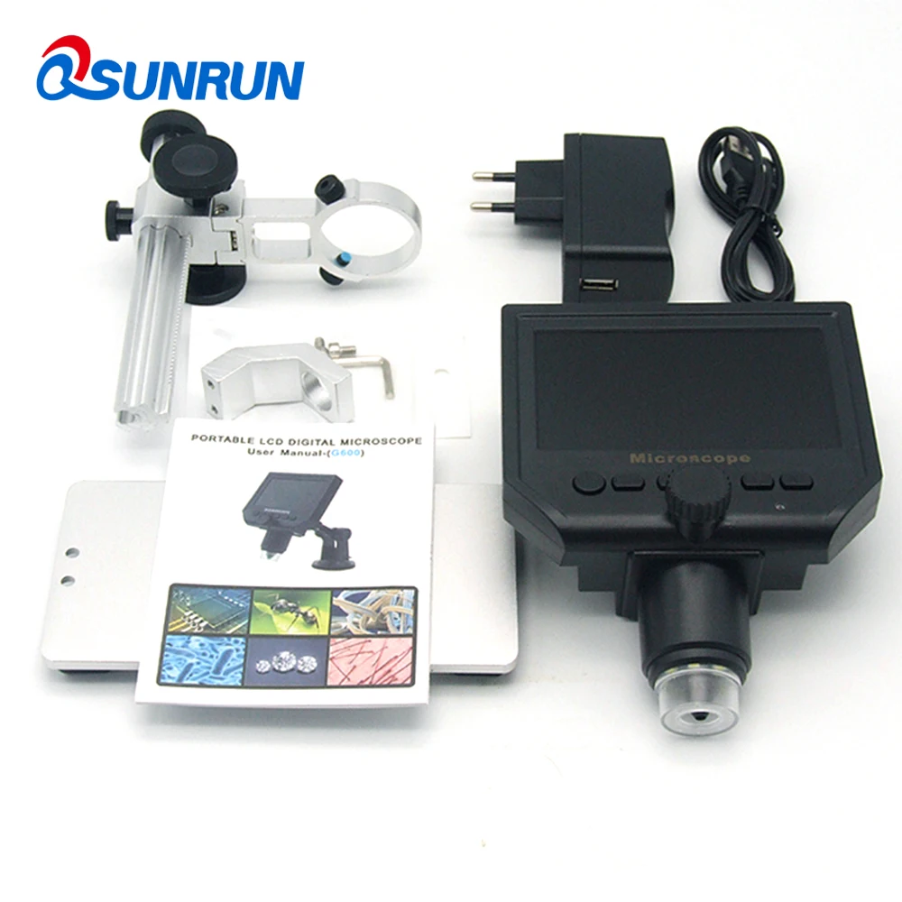 1 600x 3.6MP USB цифровой электронный микроскоп Портативный 8 светодиодный VGA с 4 3 &quotHD O