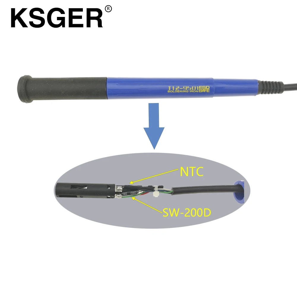 Ручка паяльника KSGER из алюминиевого сплава 9501 907 для V2.1S V2.0 V3.0 Stm32 Oled T12 цифровой