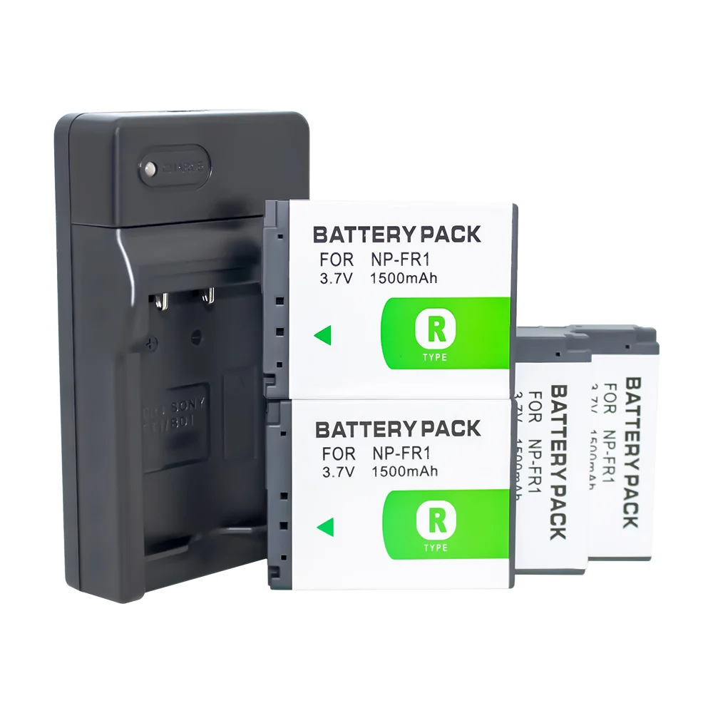 4 Pack аккумуляторная батарея и USB зарядное устройство для Sony NP FR1 FT1 T30 T50 DSC P100 P120 P150