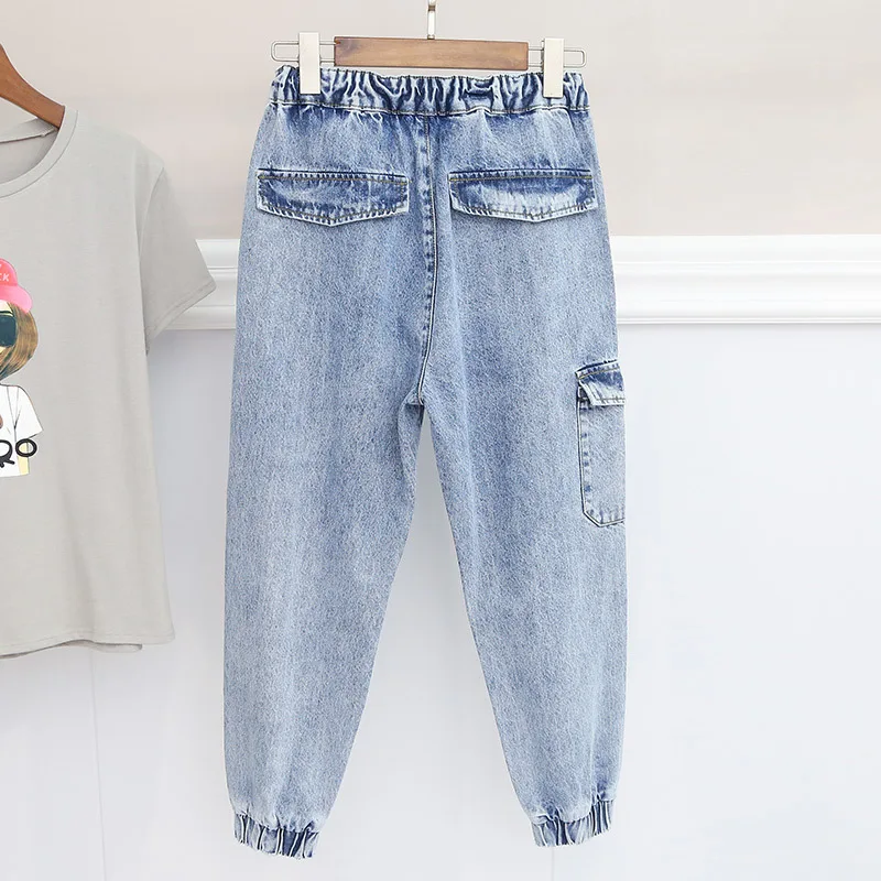 

Plus Size 5XL Boyfriend Jeans For Women Casual Loose Harem Pants High Waist Washed Denim Jeans Vaqueros Mujer