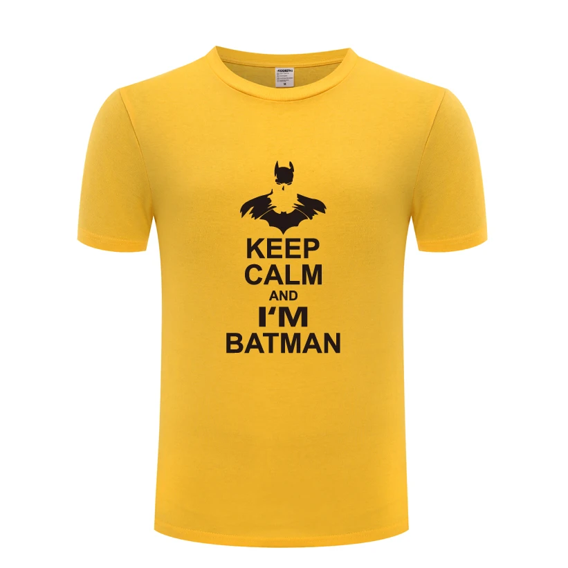 Keep Calm and I Am Batman Movie Мужская футболка мужская Новинка 2018 короткий рукав круглый