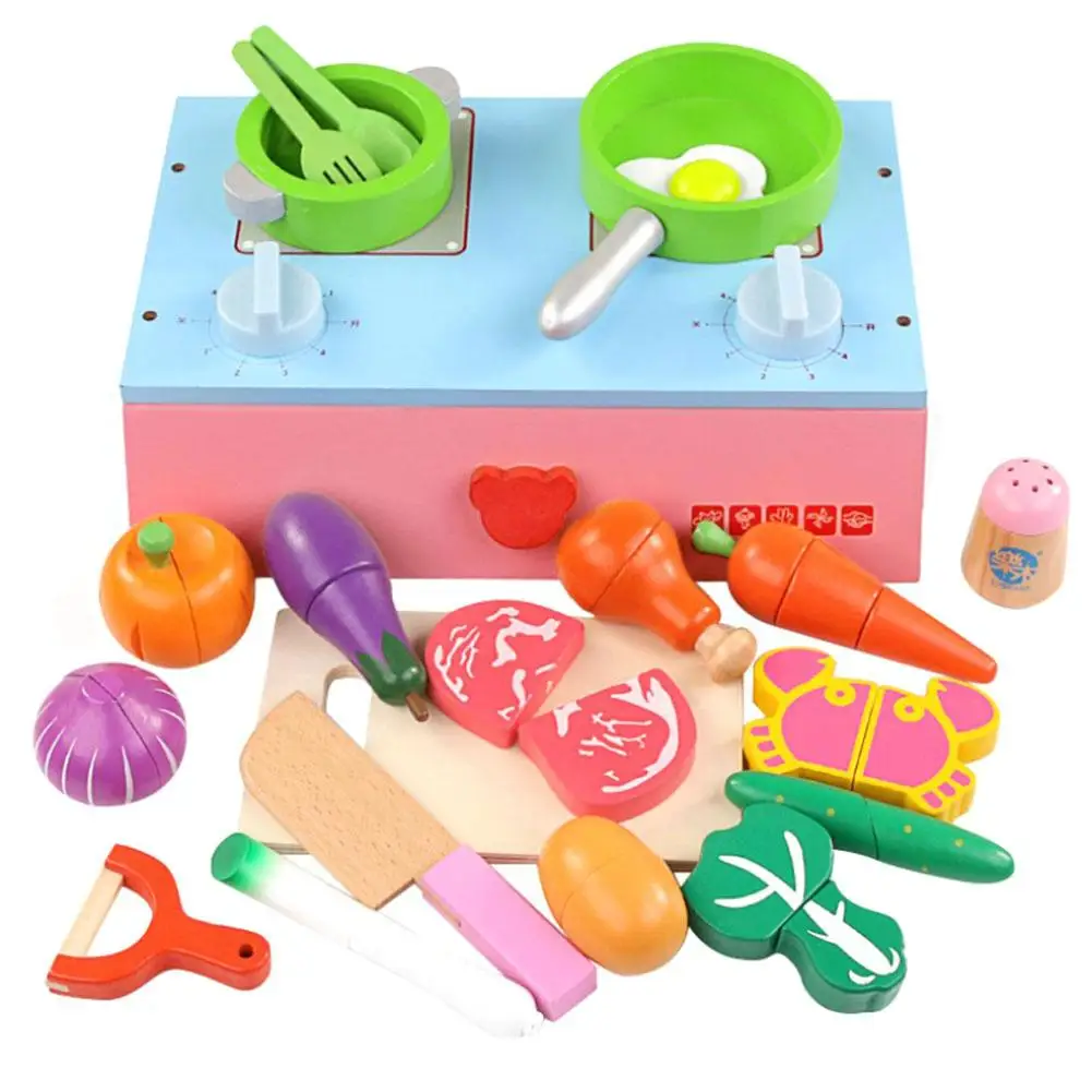 

22 шт./лот детский домик для ролевых игр игрушка фрукты пластиковые овощи еда Кухня Детские классические детские развивающие игрушки