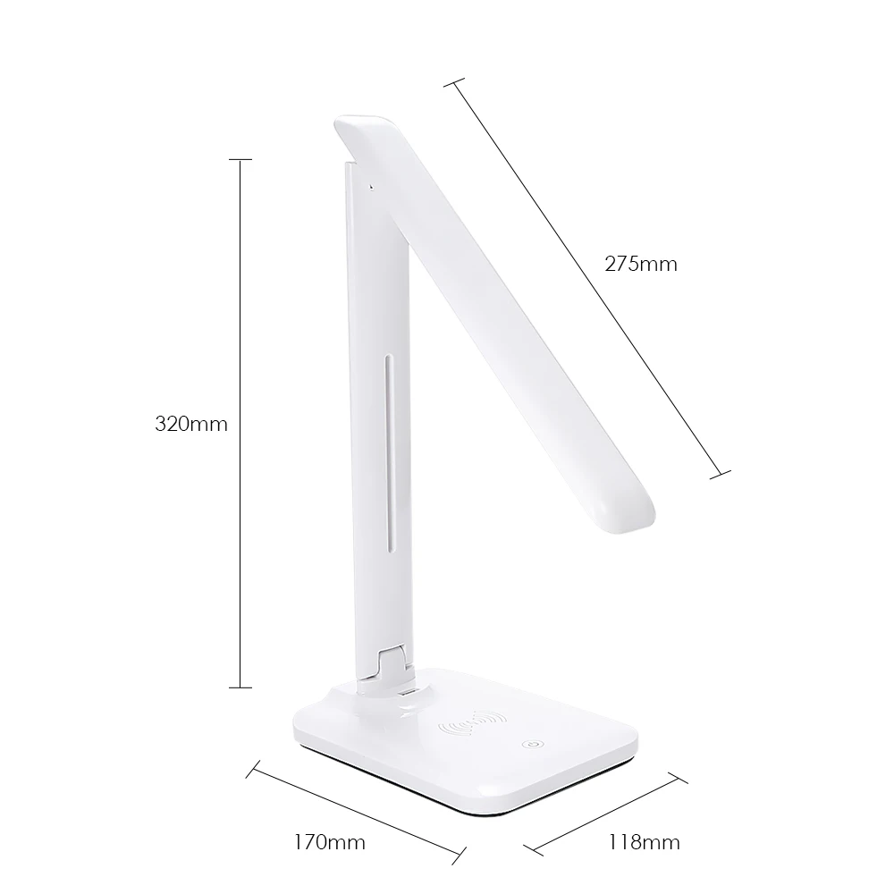 

Eye-caring LED Desk Lamp with Wireless Charging USB Charging Port Night Light Touching Control Table desk Lamp 3 Lighting Modes