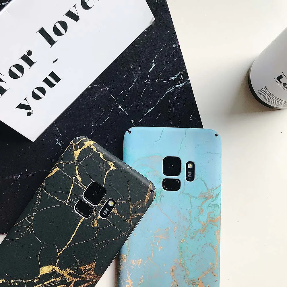 Чехол KISSSCASE с мраморным узором для Samsung Galaxy S10 S9 S8 Plus жесткие чехлы Note 9 8 S7 Edge на