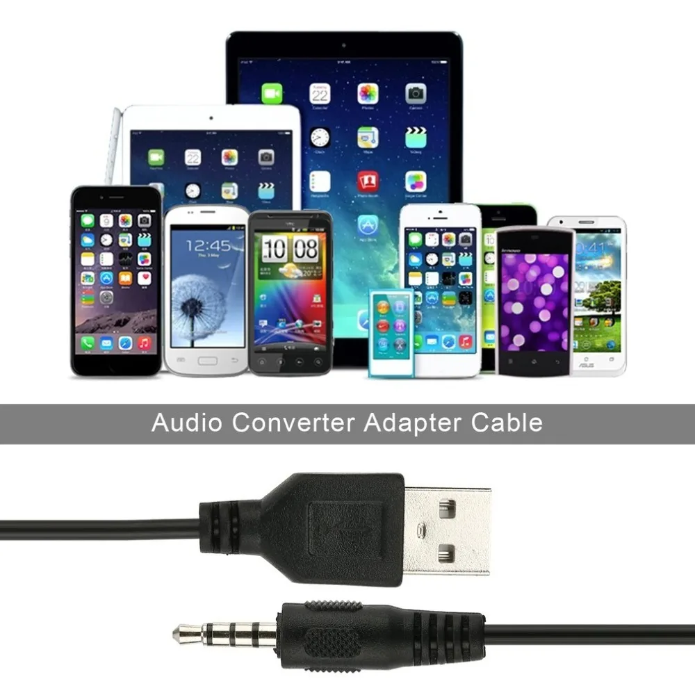 Конвертер адаптер портативный размер авто аудио AUX ММ 3 5 мм штекер USB кабель для