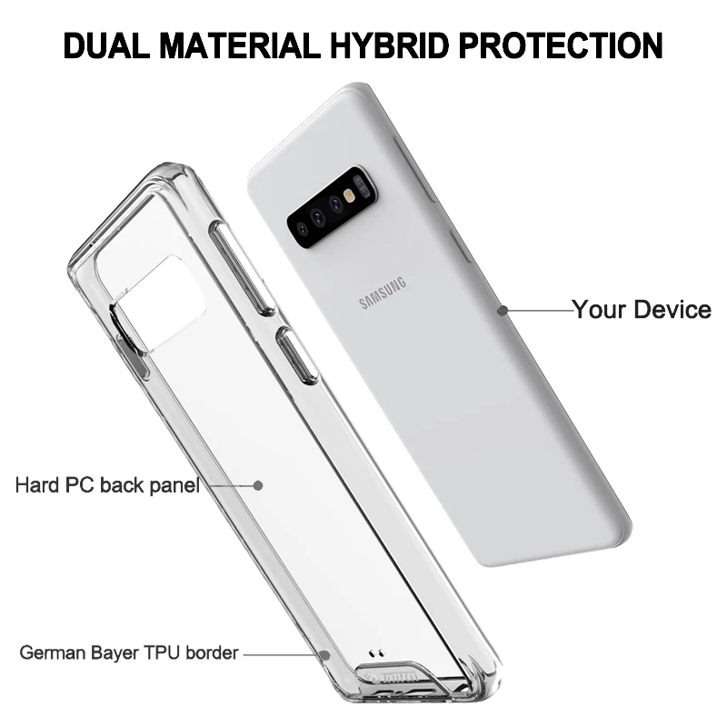 toiko chiron clear shockproof case for samsung galaxy s10 s10e s10 plus protective shell pc tpu bumper phone accessories cover free global shipping