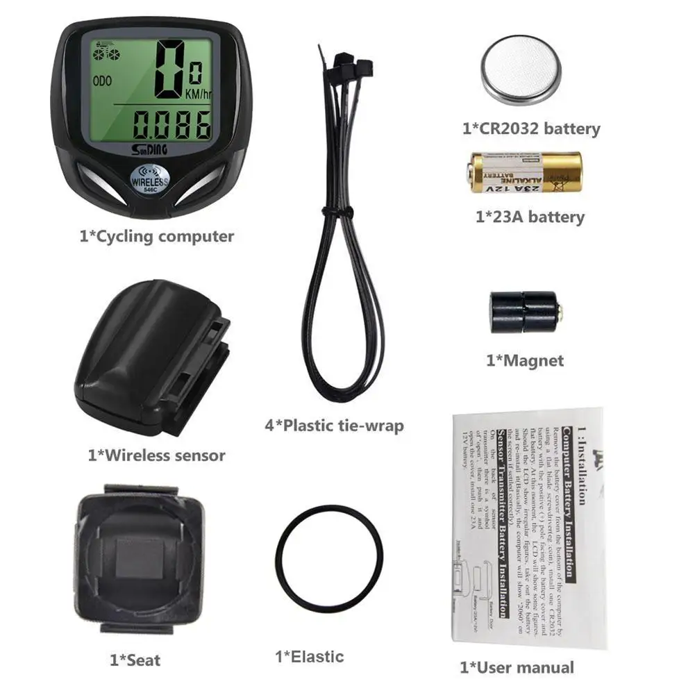 Mounchain Multifunctions Bicycle Speedometer Odometer Backlight LCD Luminous Display MTB accessories | Спорт и развлечения