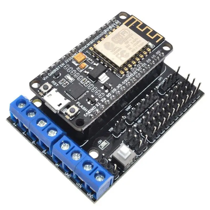 Подходит для Node MCU Набор разработчика nodemcu + защита двигателя ESP Wifi Esp8266 Esp 12e DIY RC
