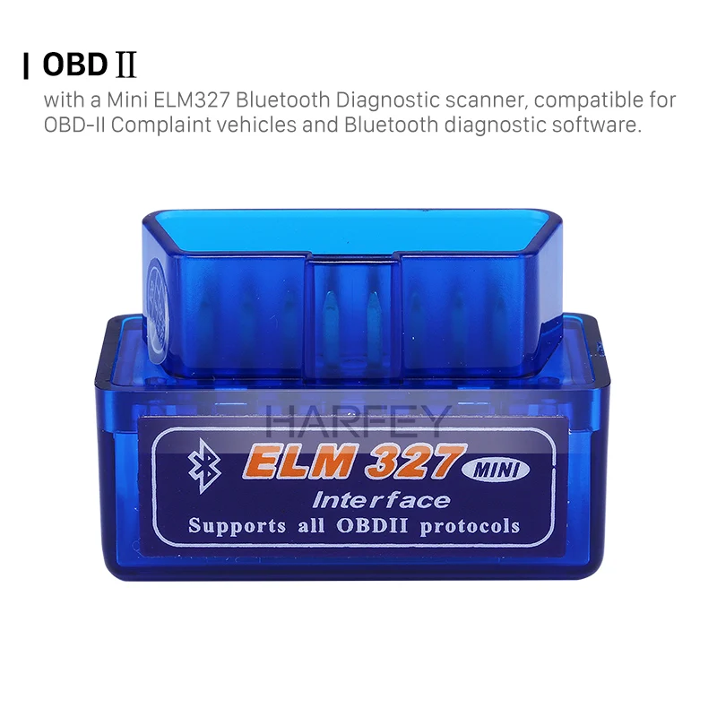 Диагностический сканер Harfey OBD OBD2 Mini ELM327 V1.5 с Bluetooth диагностический для VW Chrysler Ford