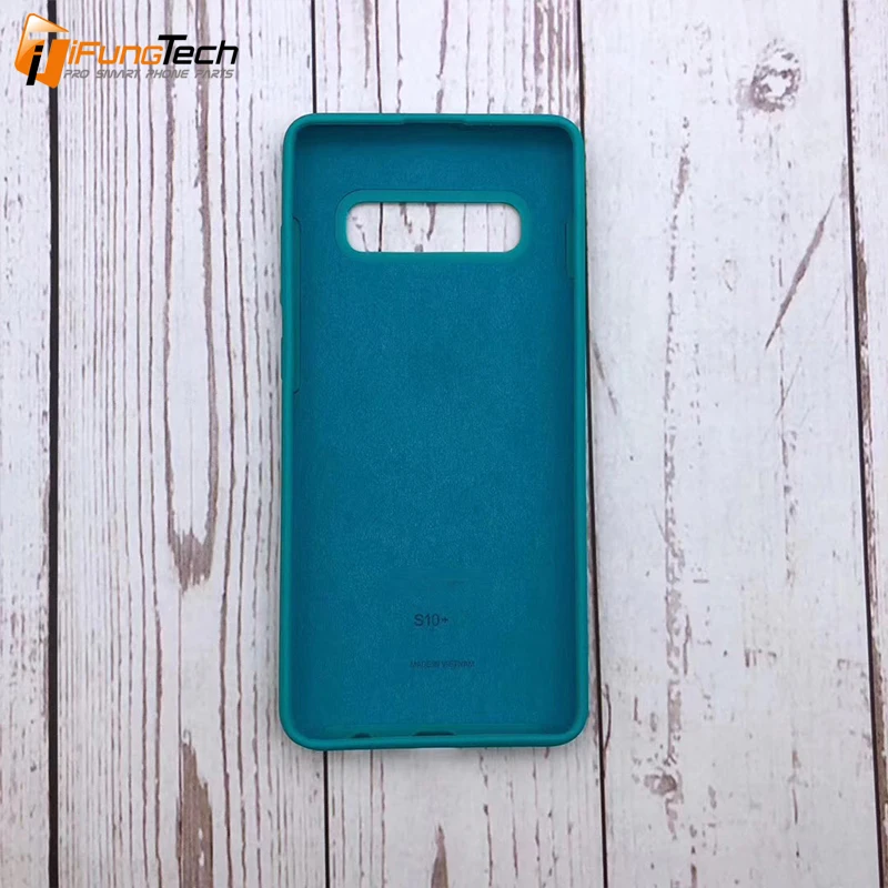 Нижний герметичный чехол для Samsung S10 роскошный гибкий чистый жидкий силиконовый