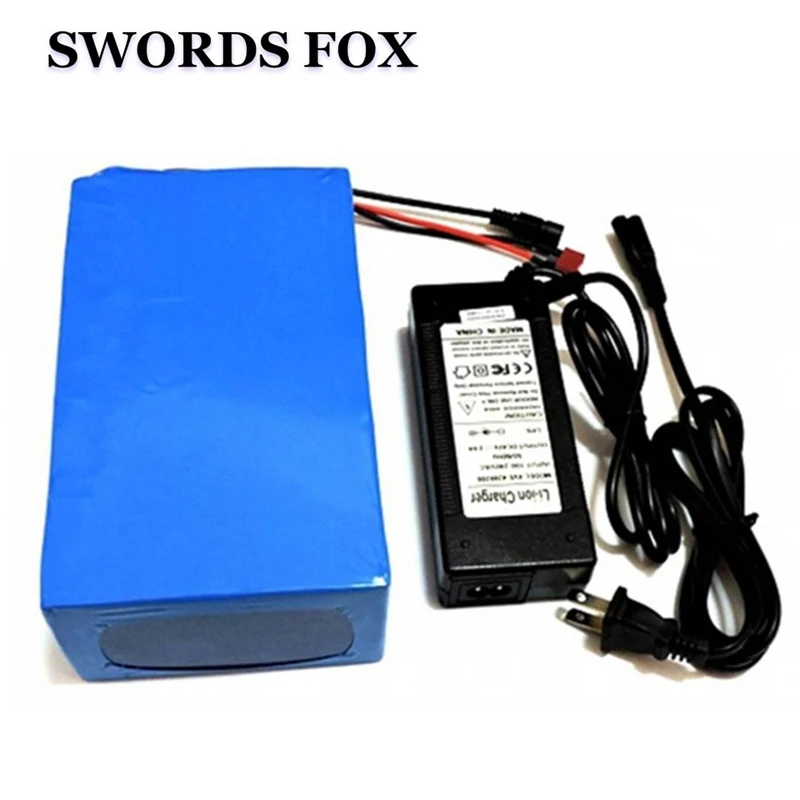 

Аккумулятор SWORDS FOX для электровелосипеда, 48 В, 15 Ач, 500 Вт, 750 Вт, 1000 Вт, для двигателя Bafang, 30 А, BMS, 54,6 в, 2 А, зарядное устройство