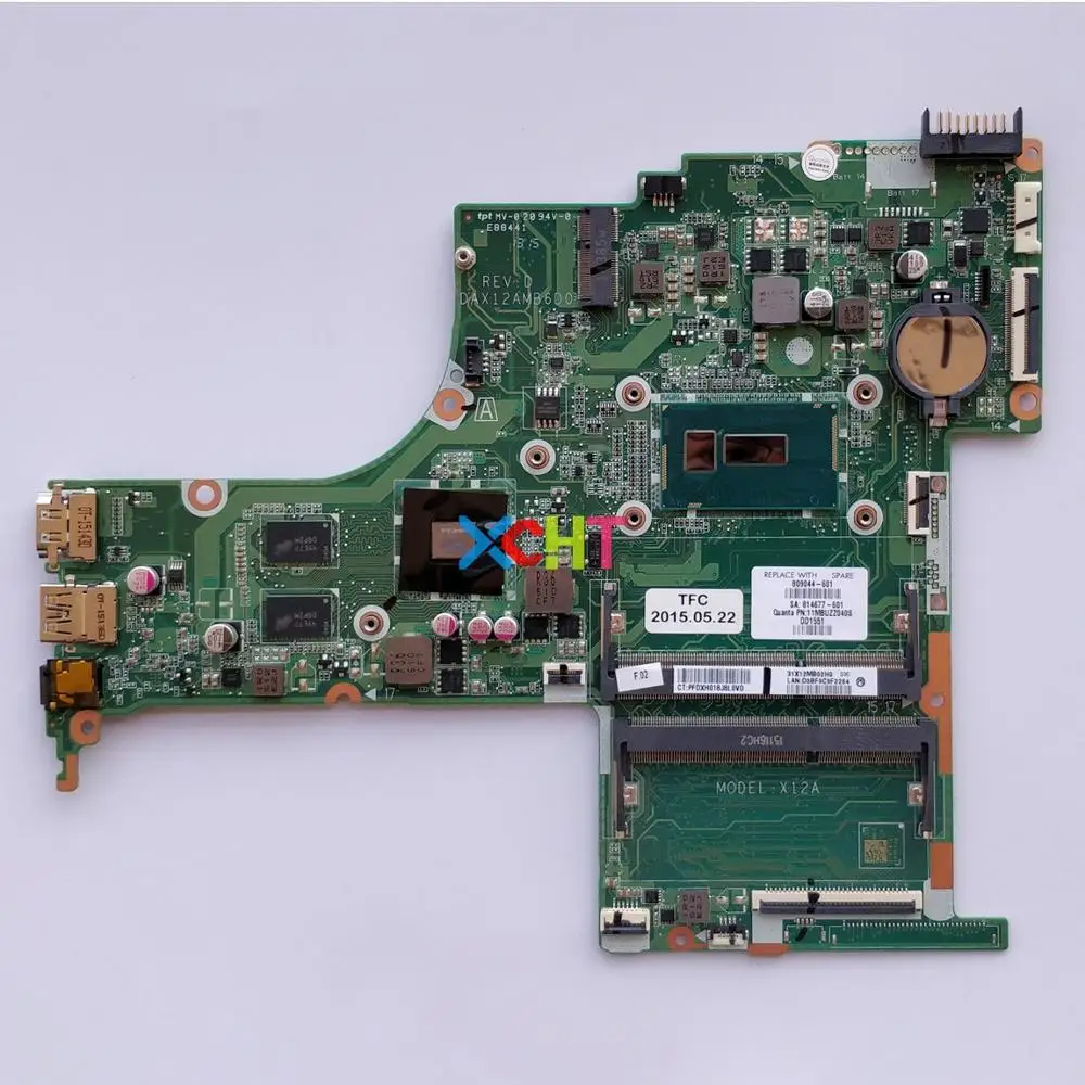 

809044-601 809044-501 809044-001 DAX12AMB6D0 w 940M/2GB i5-5200U for HP 15-ab Series 15T-AB000 Laptop PC NoteBook Motherboard