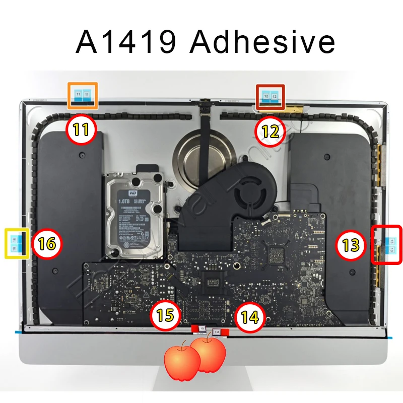 076 1437 1422 A1418 A1419 обновление A2116 A2115 HDD Замена SSD дисплей лента/клейкая