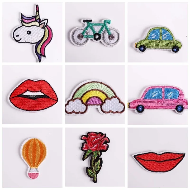 Мультфильм насекомое фрукты вышитые бабочки нашивки одежда значки для детей