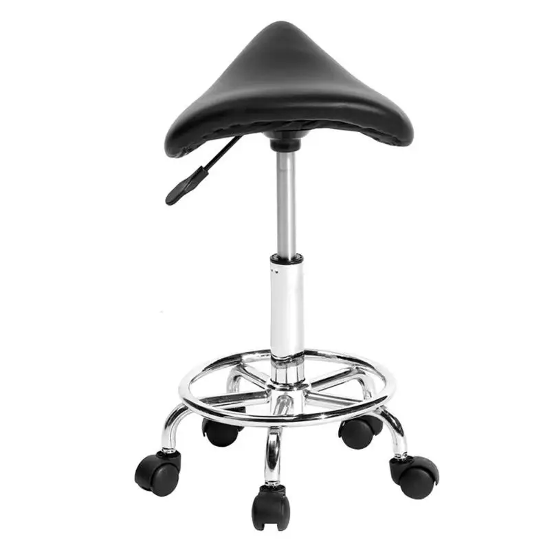 

Adjustable Work Rotating Saddle Chair 5 Rolls Leather Lift Bar Swivel Stool Modern Minimalist Bar Chair Stool Furniture