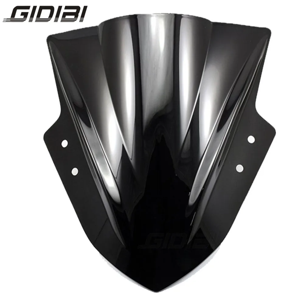 Черный двойной пузырьковый лобовое стекло для Kawasaki Ninja 300 EX300 2013 2014 2015 ветровой
