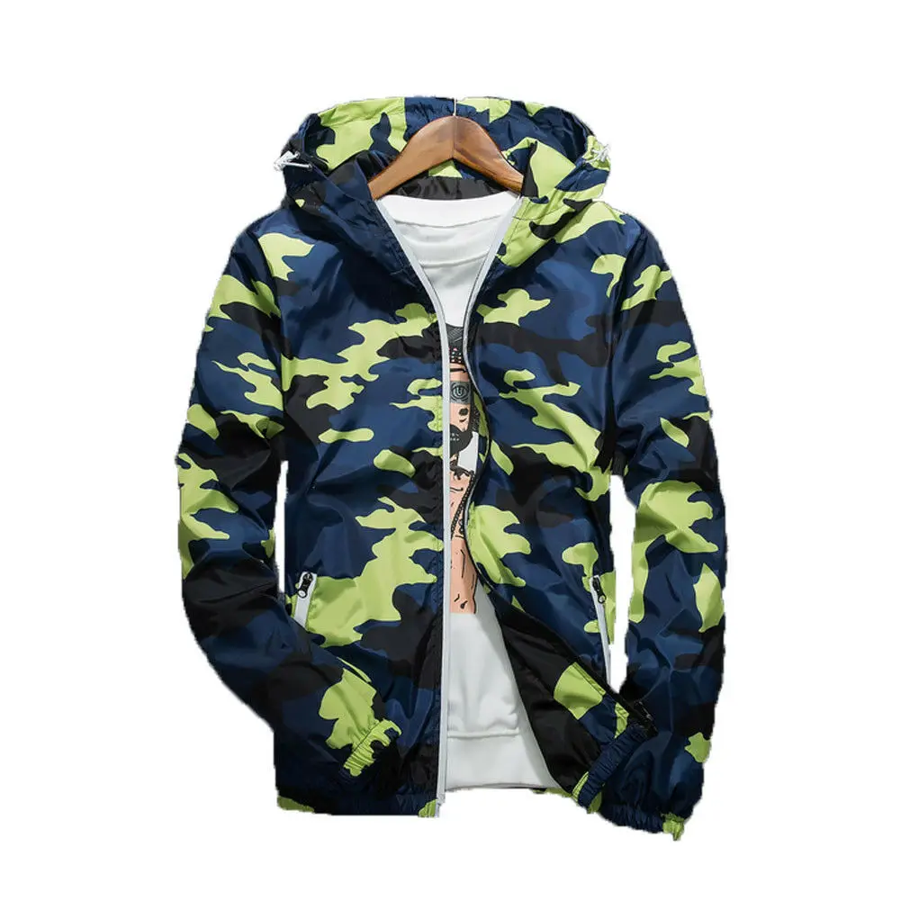 Мужская теплая хлопковая верхняя одежда с карманами камуфляжная куртка на