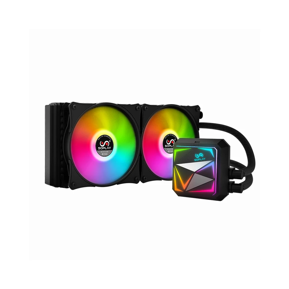 Кулер для охлаждения воды SOPLAY кулер процессора RGB бесшумный радиатор из чистой