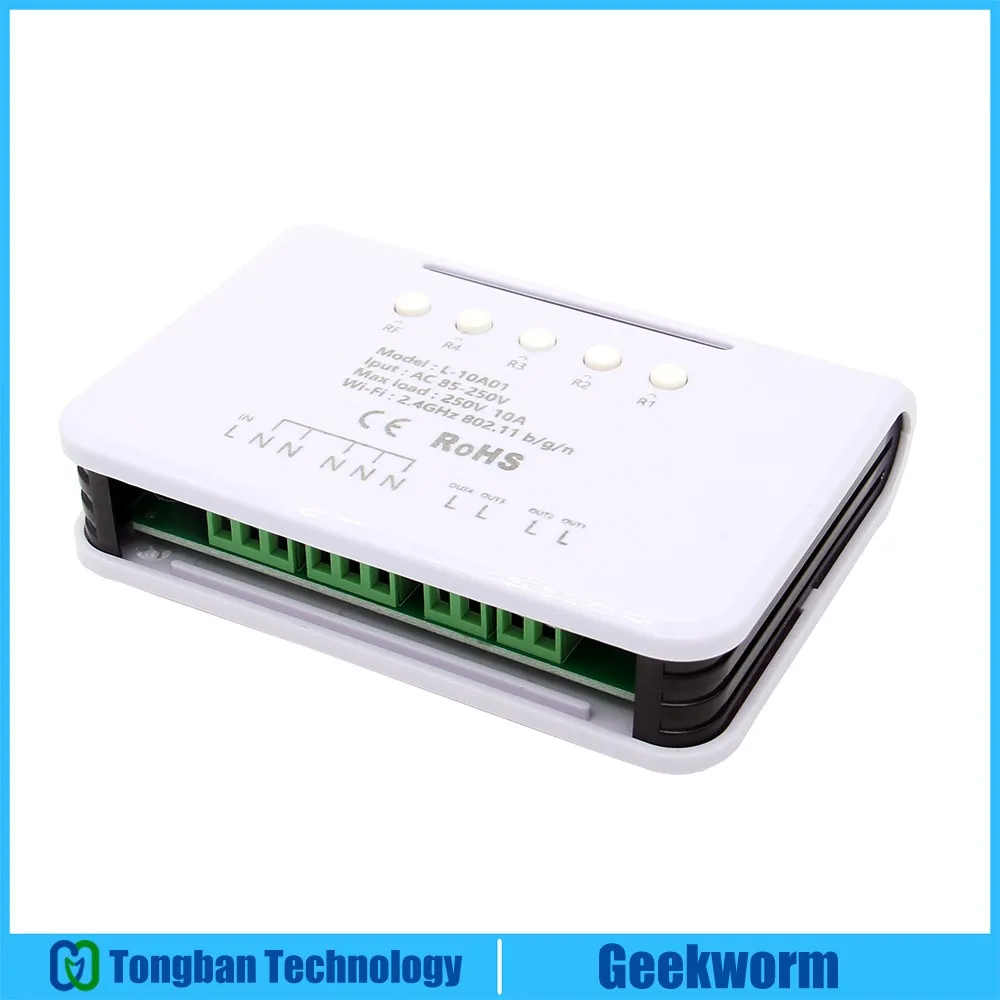 85 V 250 4CH WiFi умный переключатель дистанционного Управление Wi Fi Беспроводной