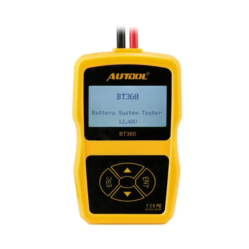 AUTOOL BT 360 тестер для автомобильного аккумулятора 12 в цифровой дисплей