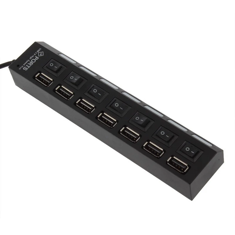 Высокоскоростной USB разветвитель с 7 портами 2 0 Мбит/с 480 Мбит/с|Зарядные