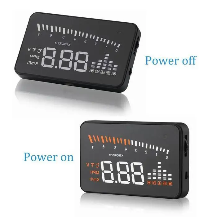 Авто монитор скорости gps HUD 3 дюймов автомобиль-40-80 10%-95% 9V-16Vdc (12Vdc/400mA) 30db Head Up дисплей