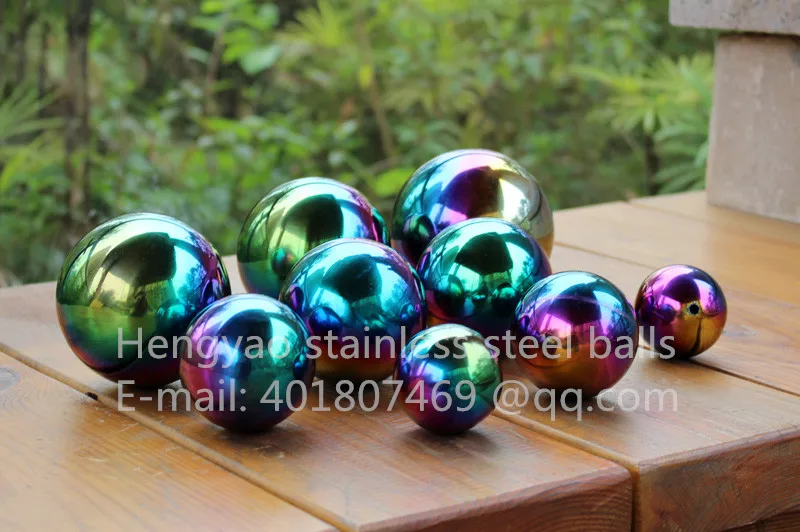 

Multi-color ball Dia 32mm 3.2cm stainless steel hollow ball seamless fine Sphere Home Yard Swimming Pool Decoration Ornaments