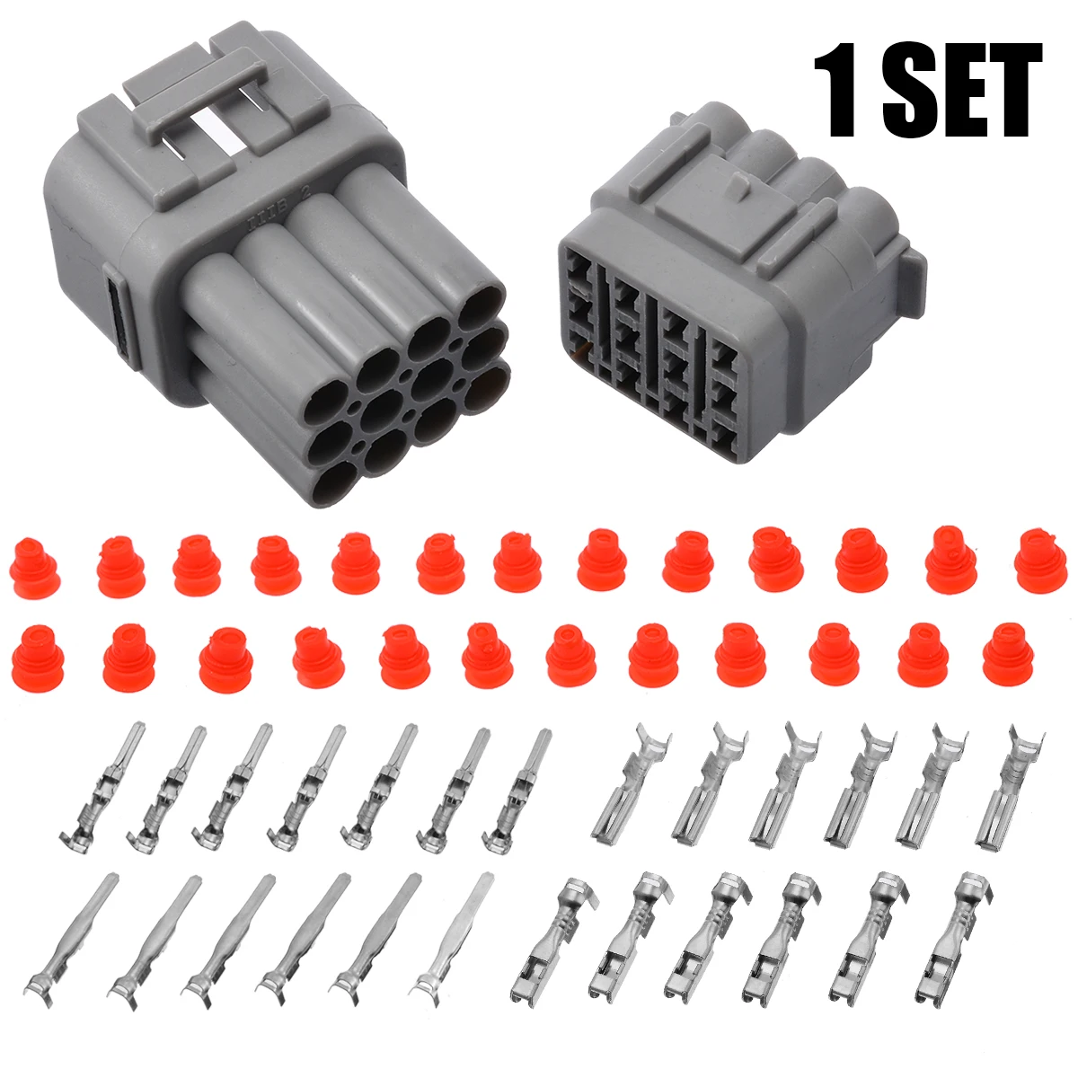 

1 Set 12 Pin Way Sealed Electrical Wire Connector Plug Waterproof 2.2mm to 2.5mm For Auto Car