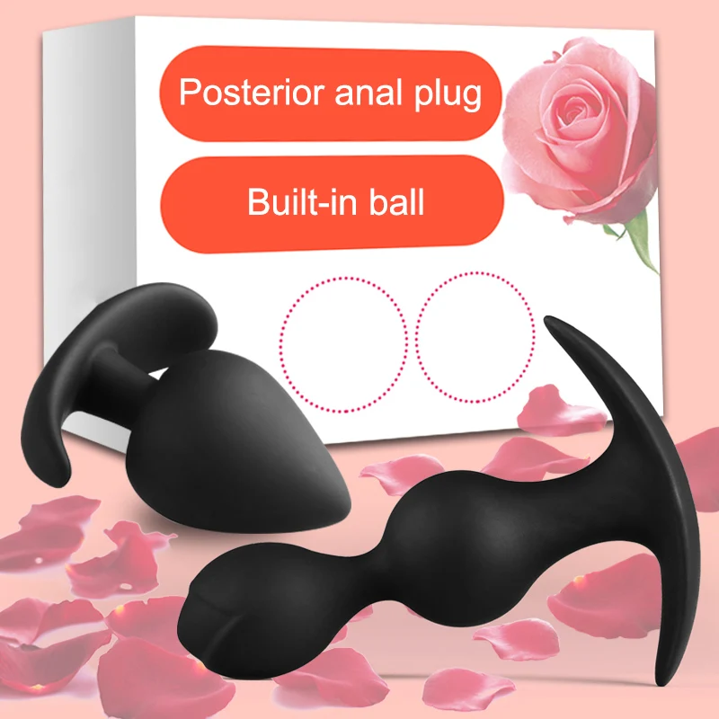 Steel Ball Anal Plug Silicone Sex Stimulation Toys for Adult Male Female Dropshipping |