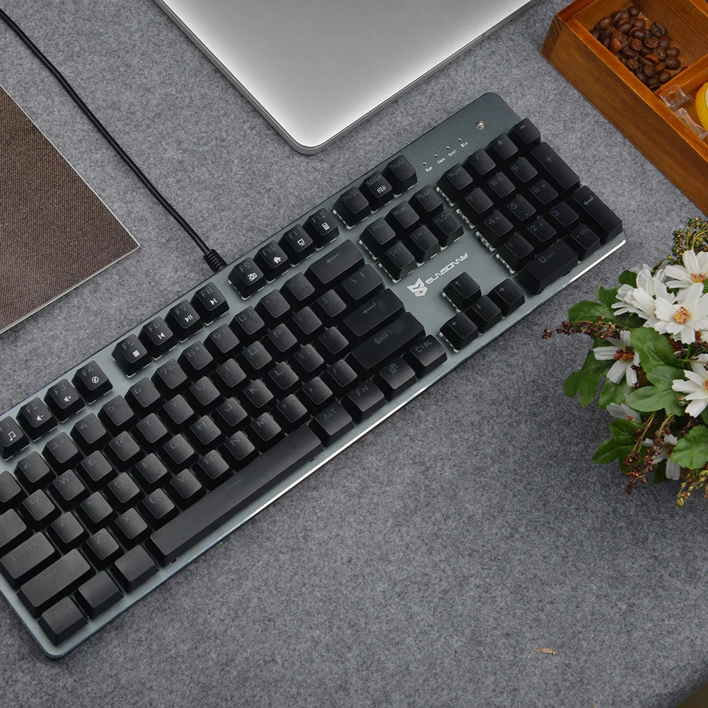 SUNSONNY S-J1 проводной Механическая игровая клавиатура светодиодный Подсветка 104