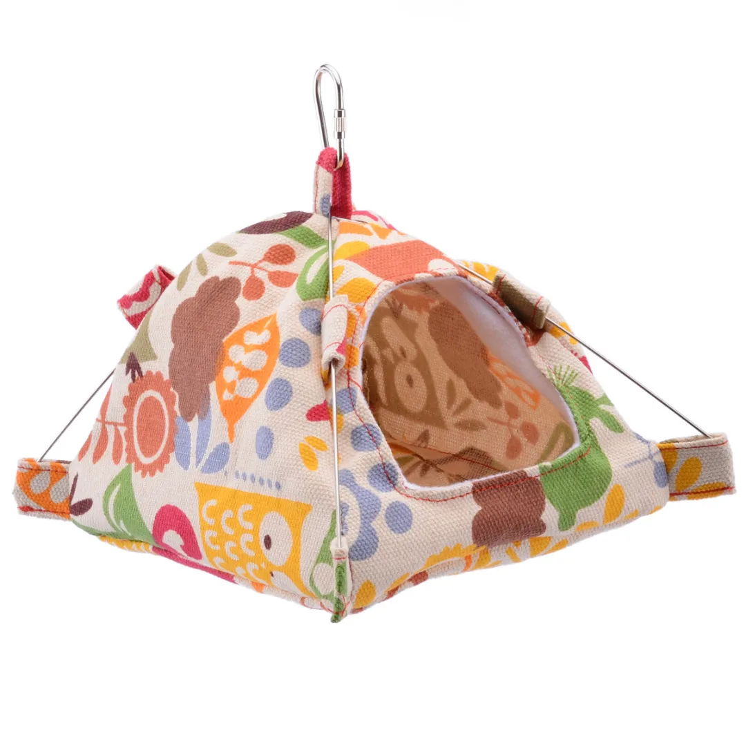 Мультяшный Кот узор подвесная пещера клетка хижина Домашнее Животное попугай