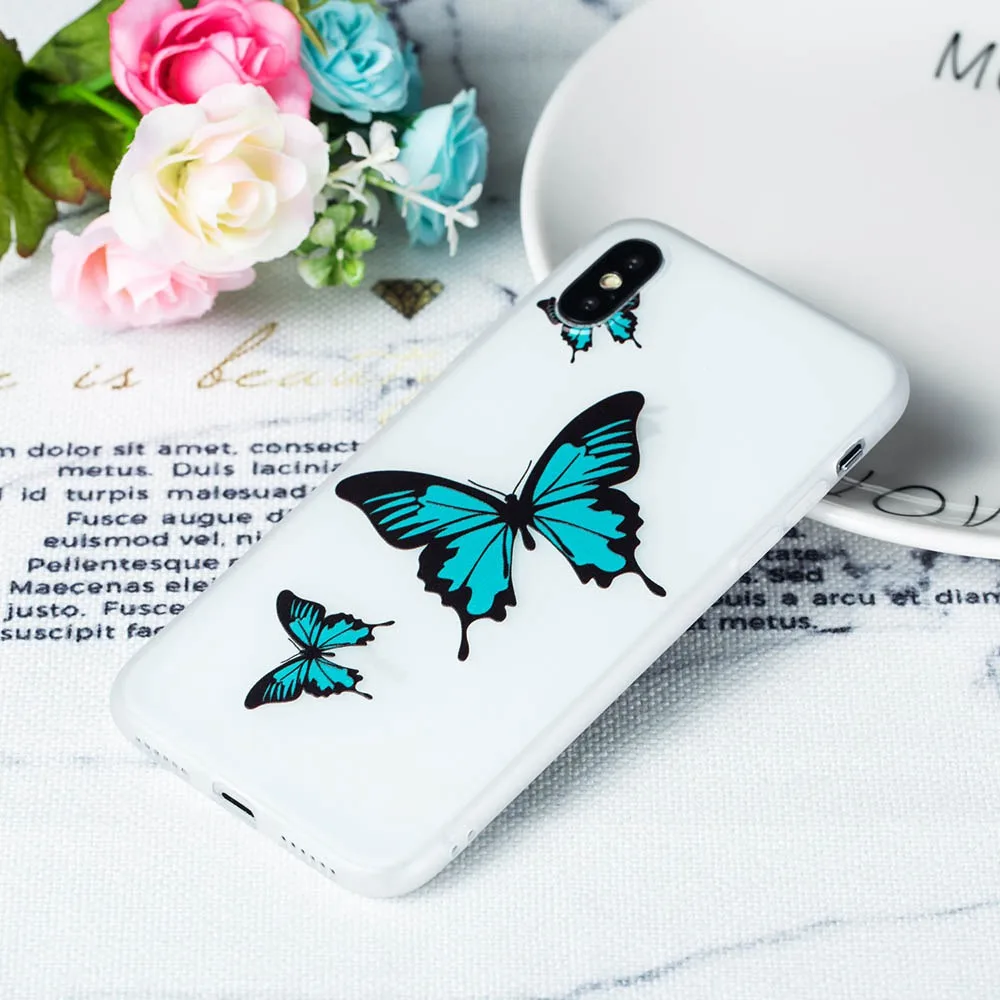 KISSCASE Fashion Flower Ten Color Phone Cases For iPhone X XS XR MAX 6 6s Plus 7 8 Coque Capa |