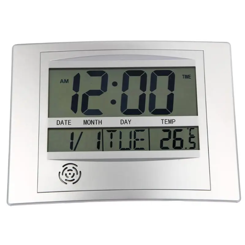 LCD Цифровые настенные часы с термометром электронный календарь измеритель