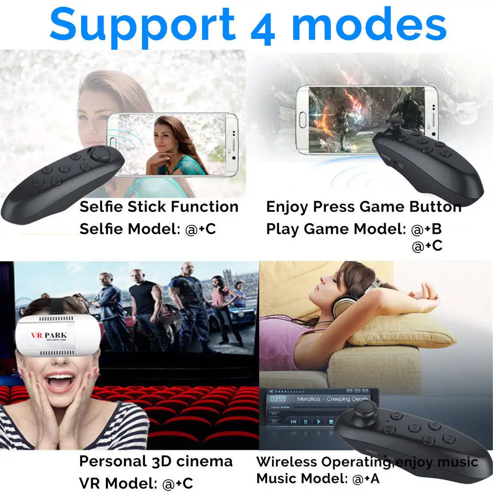 VR BOX беспроводной Bluetooth геймпад дистанционного джойстики управление для iPhone samsung