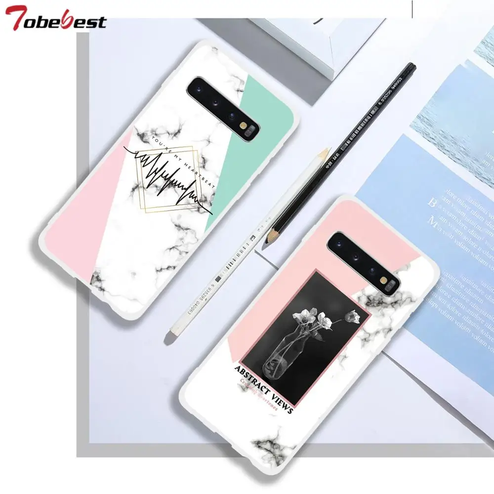Мрамор Мягкие силиконовые чехлы для samsung Galaxy S10 S10E плюс Чехол телефона S10LITE