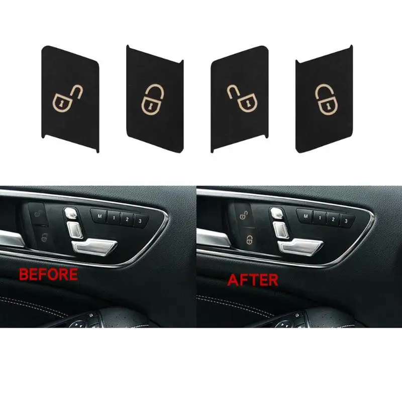 Фото VODOOL автомобильные наклейки для ремонта дверных замков W204 замена кнопок Mercedes Benz