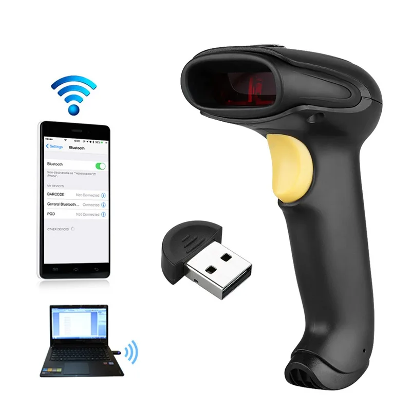 AAAJ-Bluetooth беспроводной двойной режим сканер штрих-кода Bluetooth курьерская |