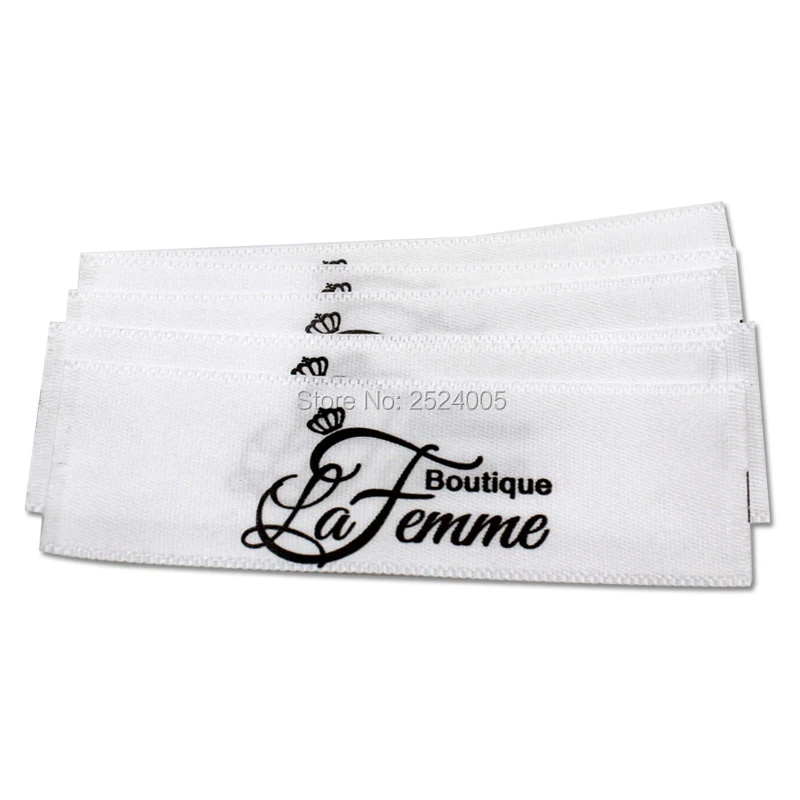 Сатиновые этикетки для одежды на заказ индивидуальные логотипы шелковые