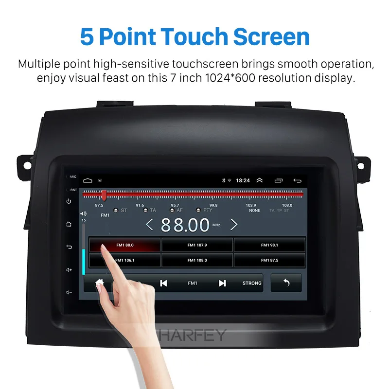 Автомагнитола Harfey 2Din стерео GPS навигация Android 8 1 HD для Toyota Sienna 2004 2005 2006 2007 2008 2009 2010
