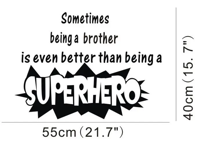 Супергерой брат Цитата настенные наклейки художественная наклейка детская