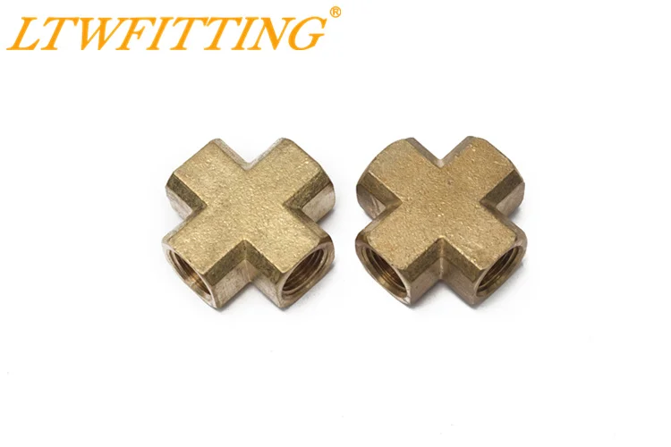 LTWFITTING Латунная Труба Женский крестообразный фитинг 3/8 дюйма NPT топливный